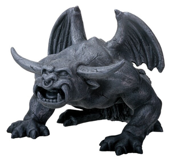 Bull Horned Gargoyle Sculpture
